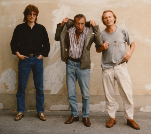 "Kinderspiel" - Die TV Show - Rosenhügel-Studios Wien - Gottfried Helnwein, Kuno Knöbl und Produzent und Berater Peter Reichelt